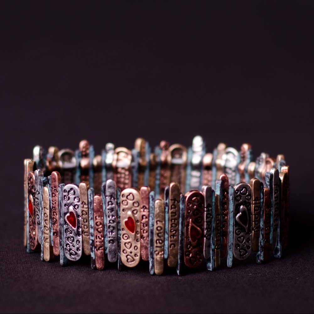 Copper patina bracelet- All the nice adjectives